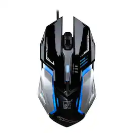 Stock Preferred - USB Wired Gaming Mouse with LED Breathing Lights - Wired - Jet Black