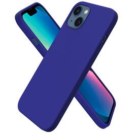 Ornarto - Compatible with iPhone 13 Case 6.1", Slim Liquid Silicone 3 Layers Full Covered Cover - Klein Blue