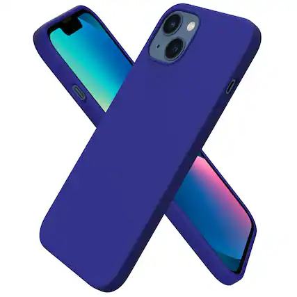 Front. Ornarto - ORNARTO Compatible with iPhone 13 Case 6.1", Slim Liquid Silicone 3 Layers Full Covered Cover-Klein Blue - Klein Blue.