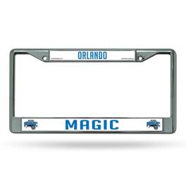 Rico Industries - Orlando Magic - 12" x 6" Standard Size - Chrome Metal License Plate Frame - Multi