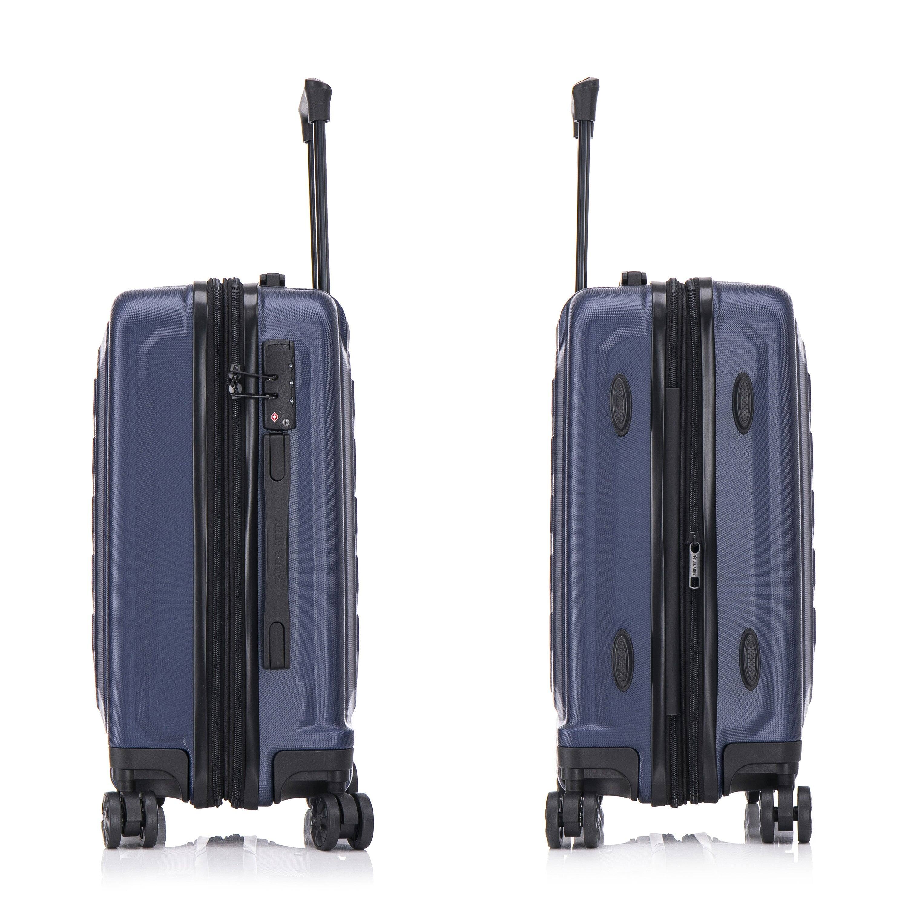 Alt View 4. US Army - FOX PRO 20'' Expandable Carry-On Suitcase with TSA Lock - NAVY BLUE.