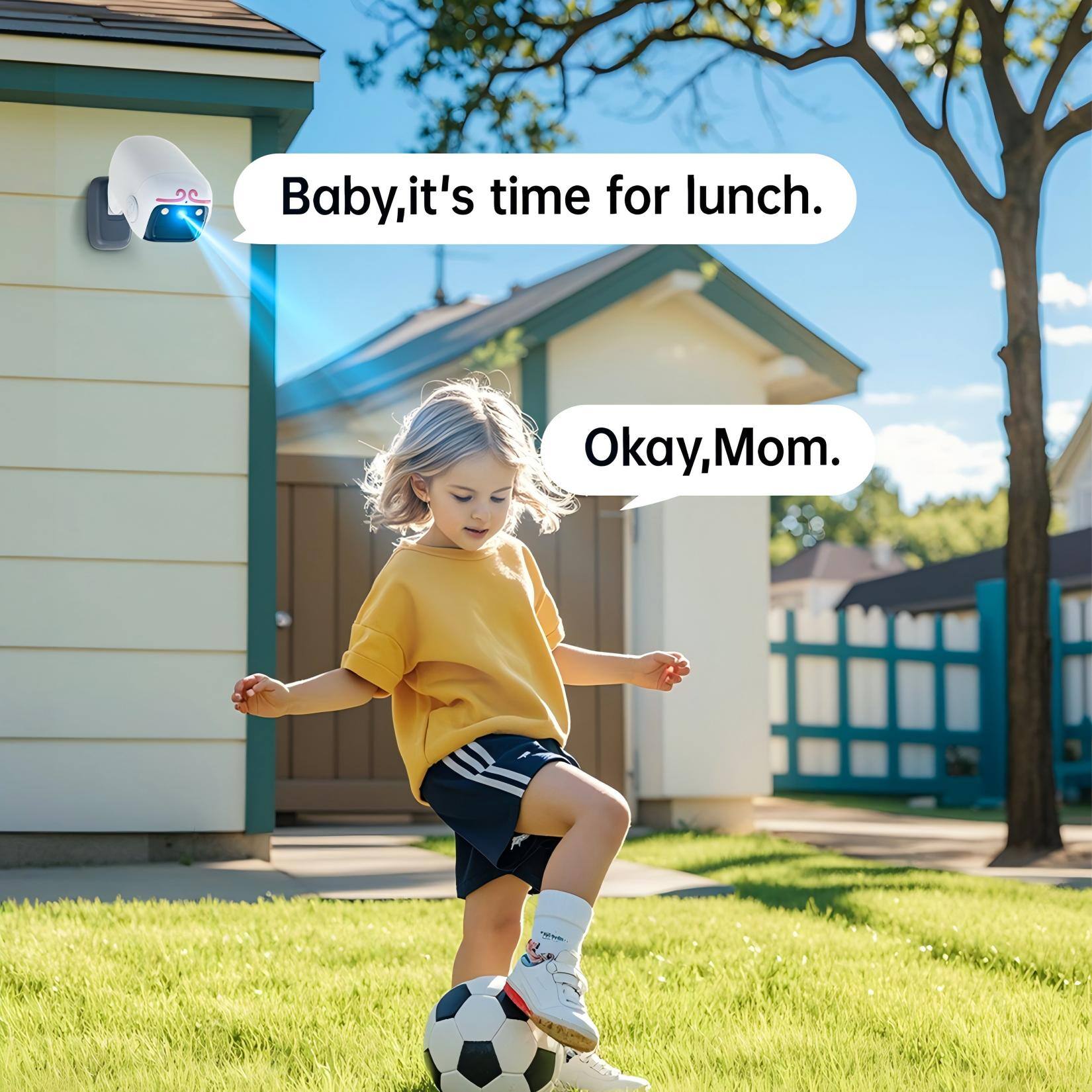 Baby, it's time for lunch.

Okay, Mom.