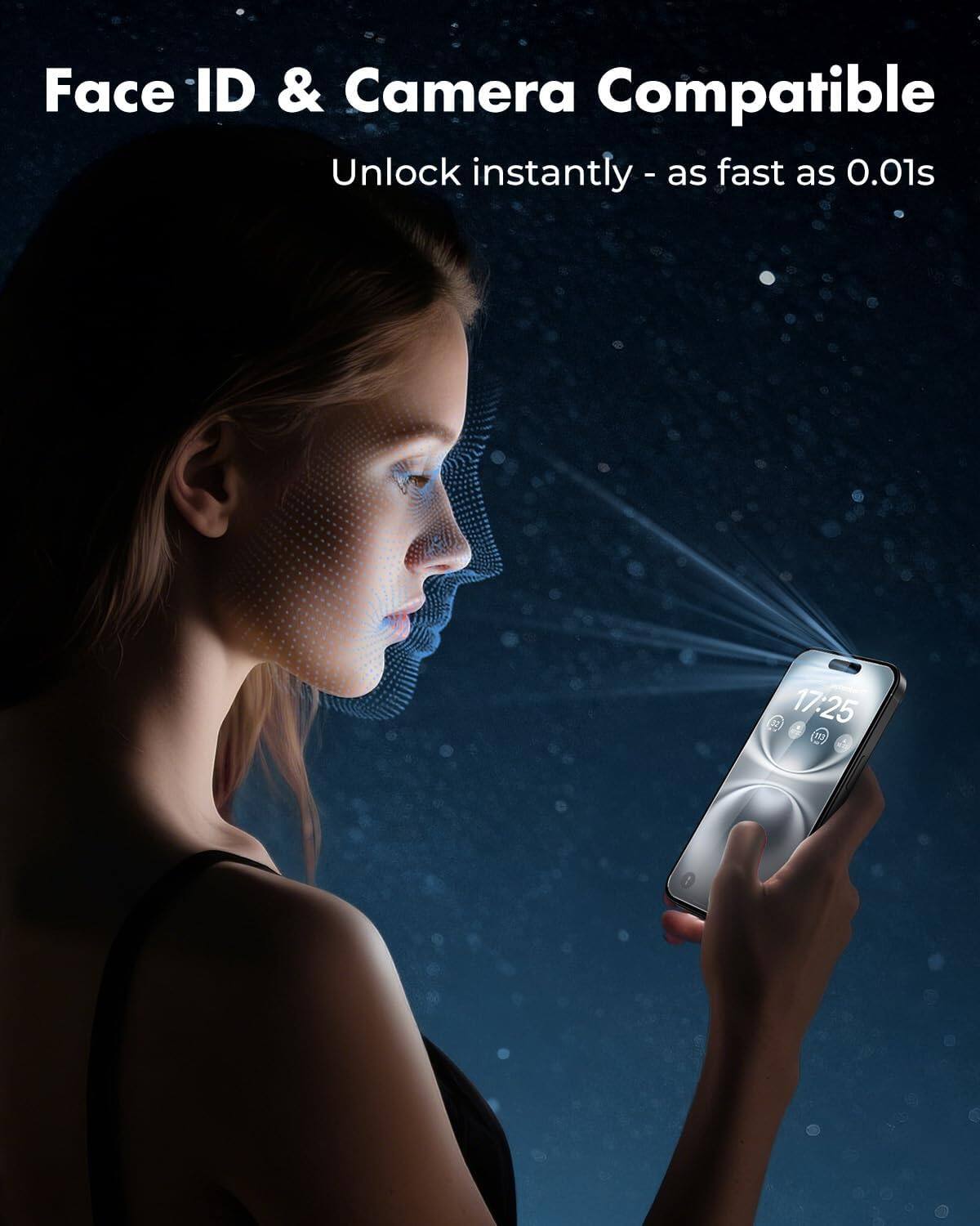 Face ID & Camera Compatible  
Unlock instantly - as fast as 0.01s