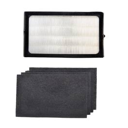 HQRP - Filter E HEPA Combo + 4 Carbon Pre-Filters for GermGuardian AC4100 AC4150 - Replaces FLT4100 FLT11CB4