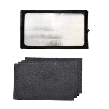 Front. HQRP - Filter E HEPA Combo + 4 Carbon Pre-Filters for GermGuardian AC4100 AC4150 - Replaces FLT4100 FLT11CB4.