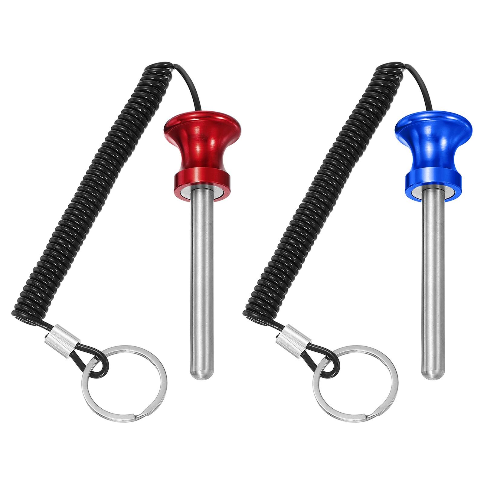 Unique Bargains - Weight Stack Pin, Gym Pin Strength Training Replacement with Pull Rope, 0.4 x 3.1 Inch 2pcs for Home/Gym - Blue/Red price history on PriceWatchPro