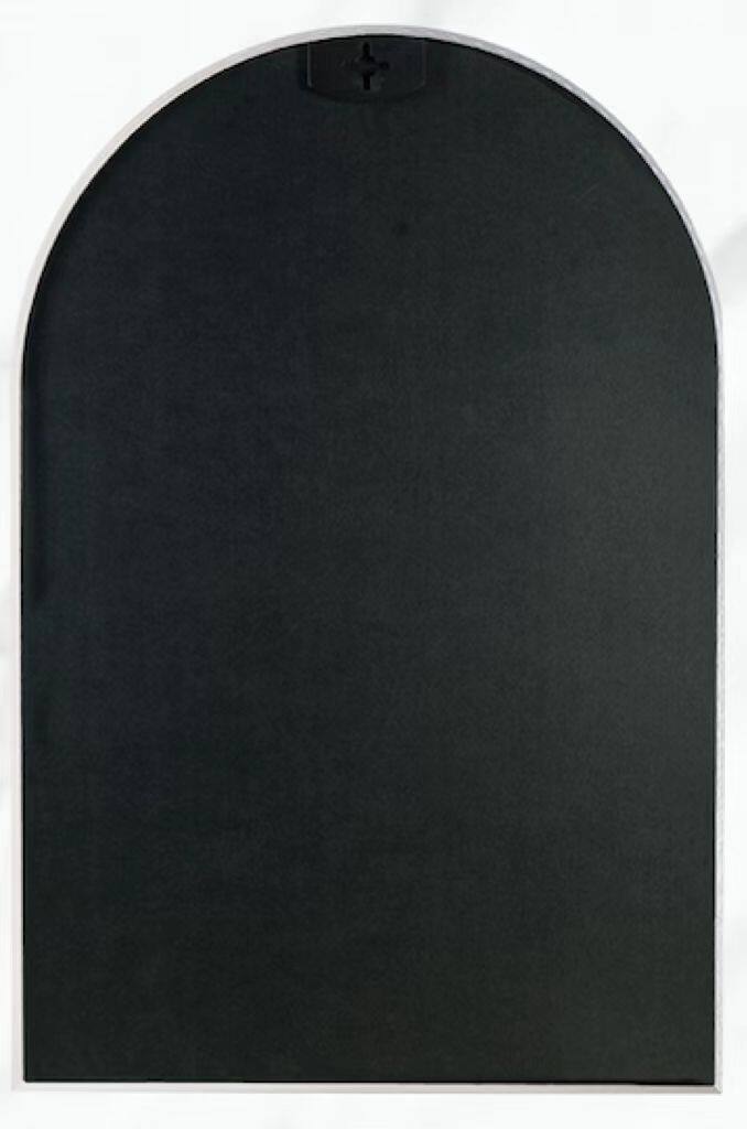 Alt View 7. BreeBe - 20x30 Inch Silver Metal Framed Arched Bathrrom Mirror for Wall. - Silver.