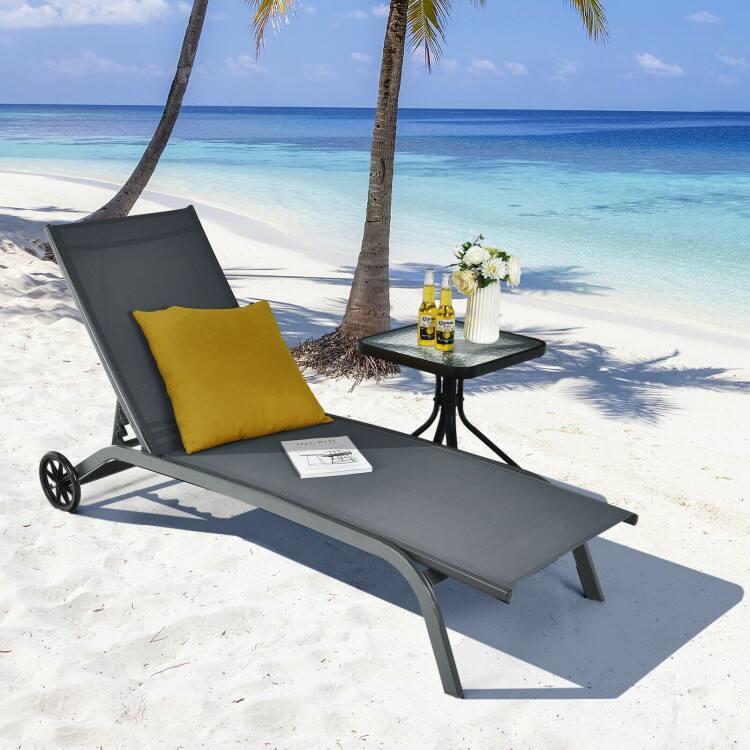 Alt View 3. Boyel Living - Gray Patio Lounge Chair 38.0-in W x 24.0-in H x 65.0-in D - Gray.
