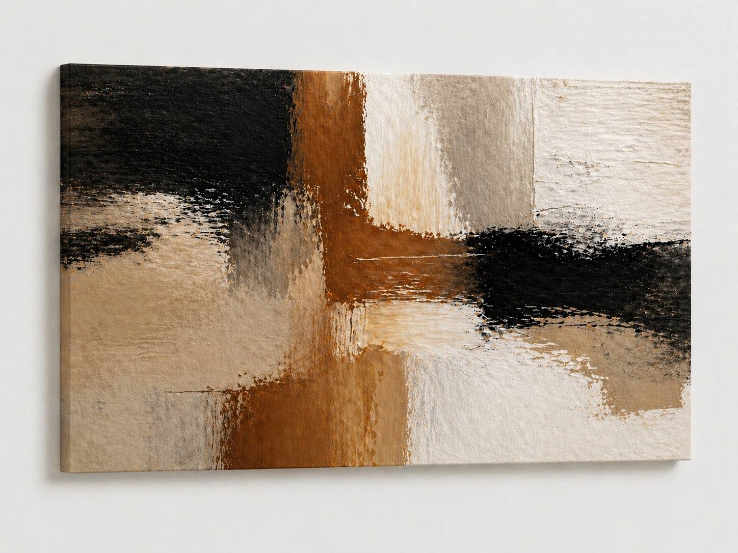 Front. FC Design - Large Canvas 24x36" Abstract Brush Stroke Art Painting Modern Contemporary Wall Décor - MultiColor.