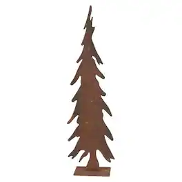 BreeBe - Rusty Metal Primitive Christmas Tree 23" - Brown