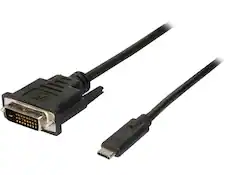 Front. StarTech.com - StarTech.com USB-C to DVI Cable, 3.3ft, 1920x1200, Black (CDP2DVIMM1MB).