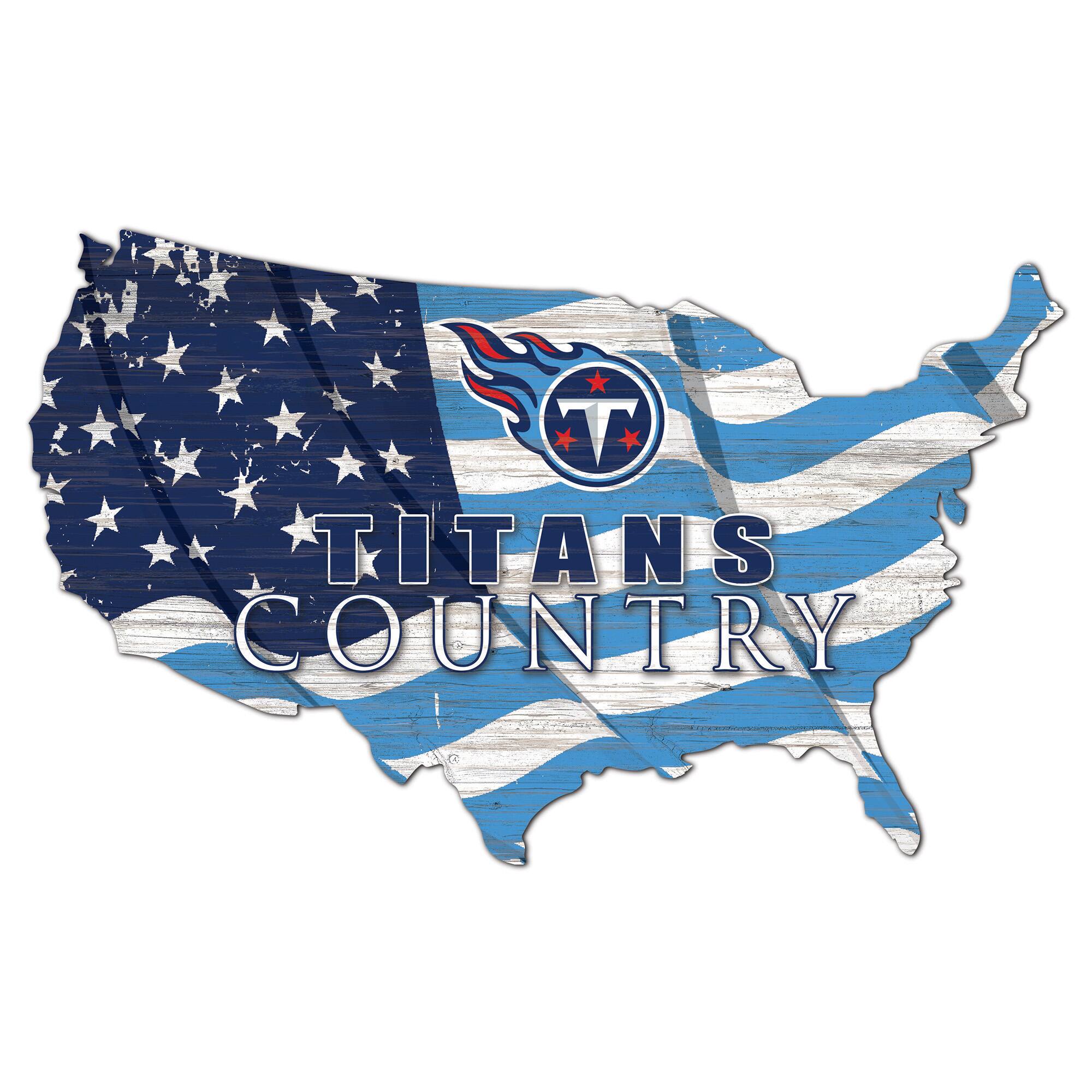 Tennessee Titans USA Flag Cutout Sign