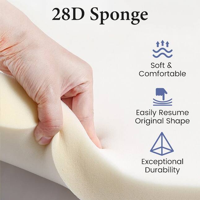 28D Sponge  
Soft & Comfortable  
Easily Resume Original Shape  
Exceptional Durability