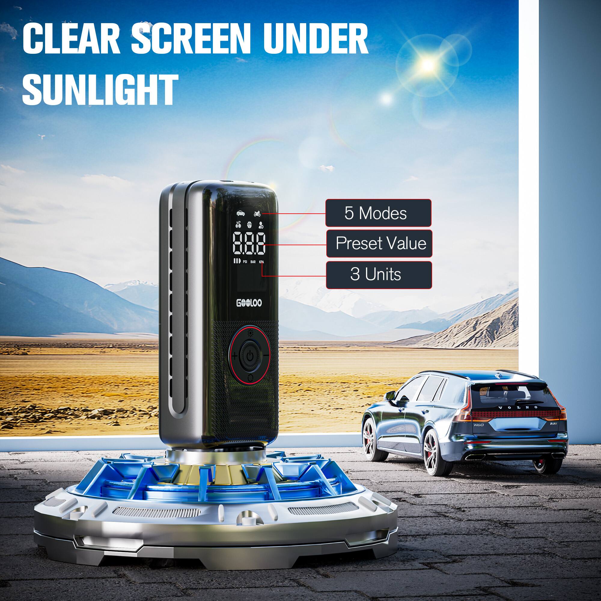 CLEAR SCREEN UNDER SUNLIGHT

5 Modes
Preset Value
3 Units