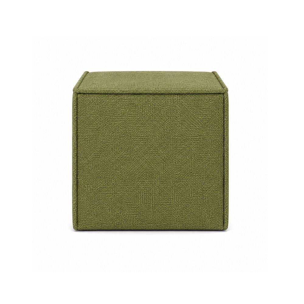 Angle. Sanford - Pontchartrain Pouf Ottoman Chenille Moss - Moss.