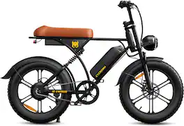CYCROWN - RunS Moped Style Ebike for Adults(1000W Motor , 20MPH Top Speed , 50Miles Range) - Black