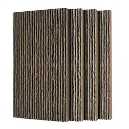 Boyel Living - 4-Pack 23.62-in x 47.24-in 3D Faux Stone Polyurethane Wall Panel - Natural