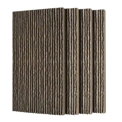 Front. Boyel Living - 4-Pack 23.62-in x 47.24-in Natural 3D Faux Stone Polyurethane Wall Panel - Natural.