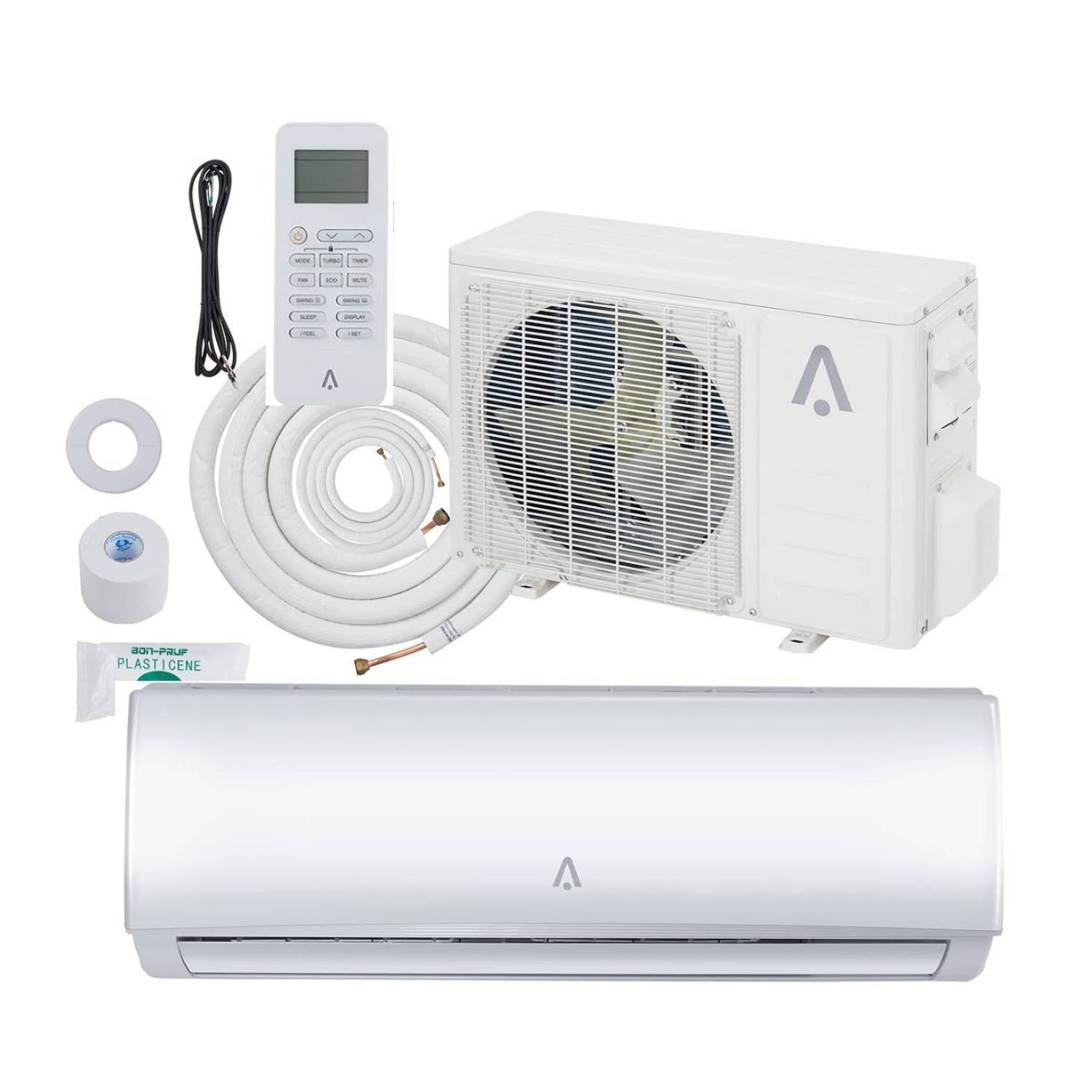 Acekool - 19 SEER2 9000 BTU Mini Split Air Conditioner for Rooms with Heating System - White