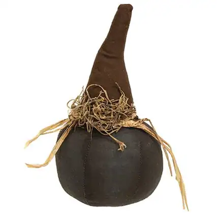 Front. BreeBe - *Primitive Black Pumpkin 4" - Black, Brown.