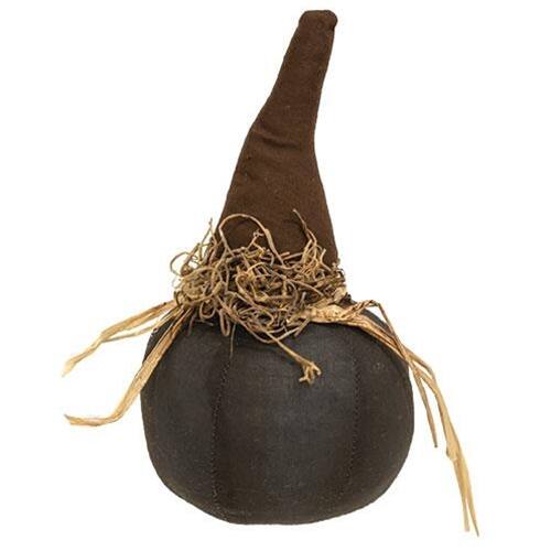 Front. BreeBe - *Primitive Black Pumpkin 4" - Black, Brown.