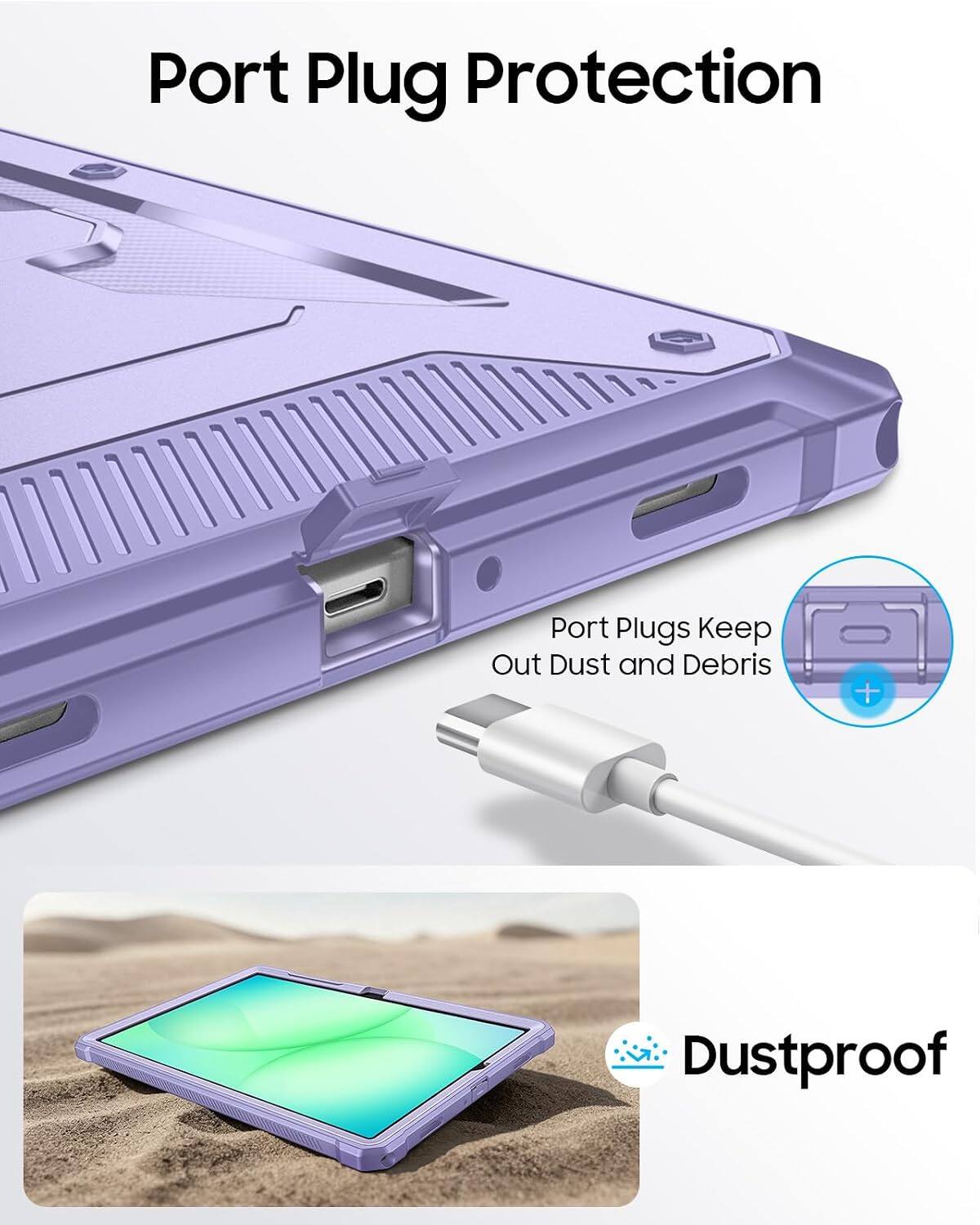 Port Plug Protection  
Port Plugs Keep Out Dust and Debris  
Dustproof
