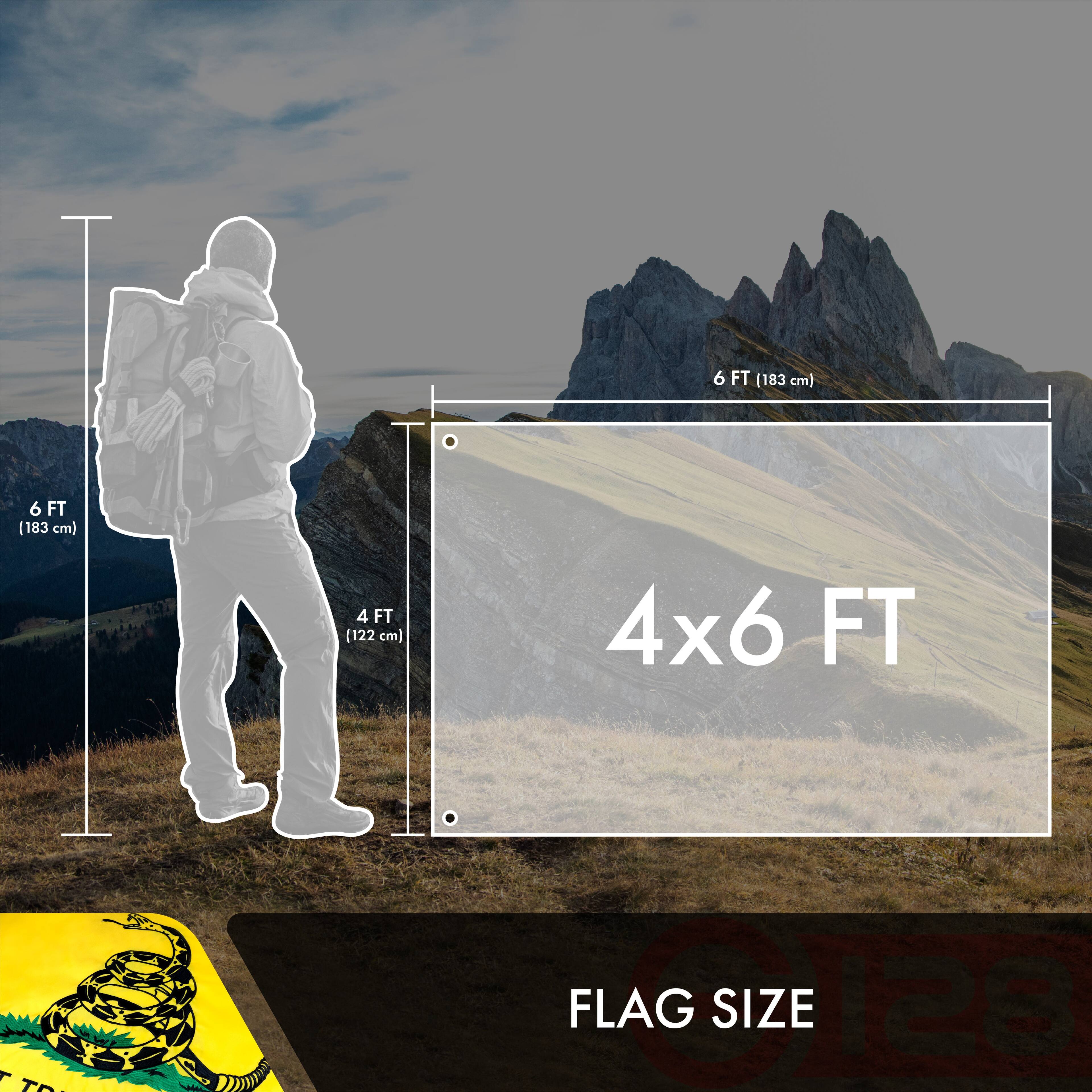 6 FT (183 cm)  
4 FT (122 cm)  
4x6 FT  
FLAG SIZE