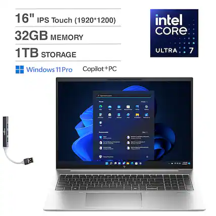16" IPS Touch (1920*1200)
32GB MEMORY
1TB STORAGE
intel CORE ULTRA 7
Windows 11 Pro
Copilot+PC