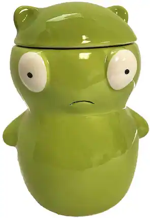 Front. Toynk - Bob's Burgers Kuchi Kopi Deluxe Ceramic Cookie Jar - Green.