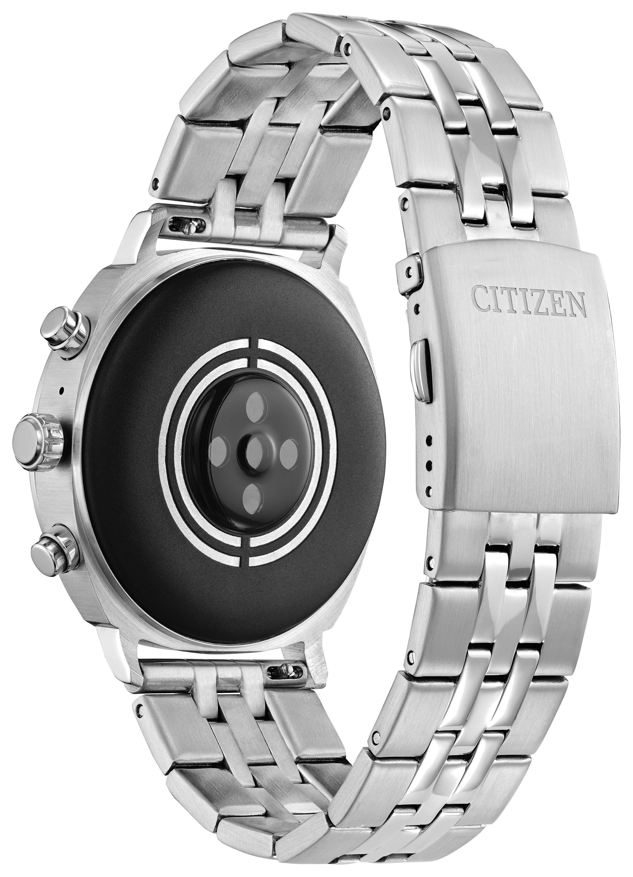 Back Zoom. Citizen - CZ Smart 41mm Unisex Stainless Steel Casual Smartwatch with Stainless Steel Bracelet - Silver.