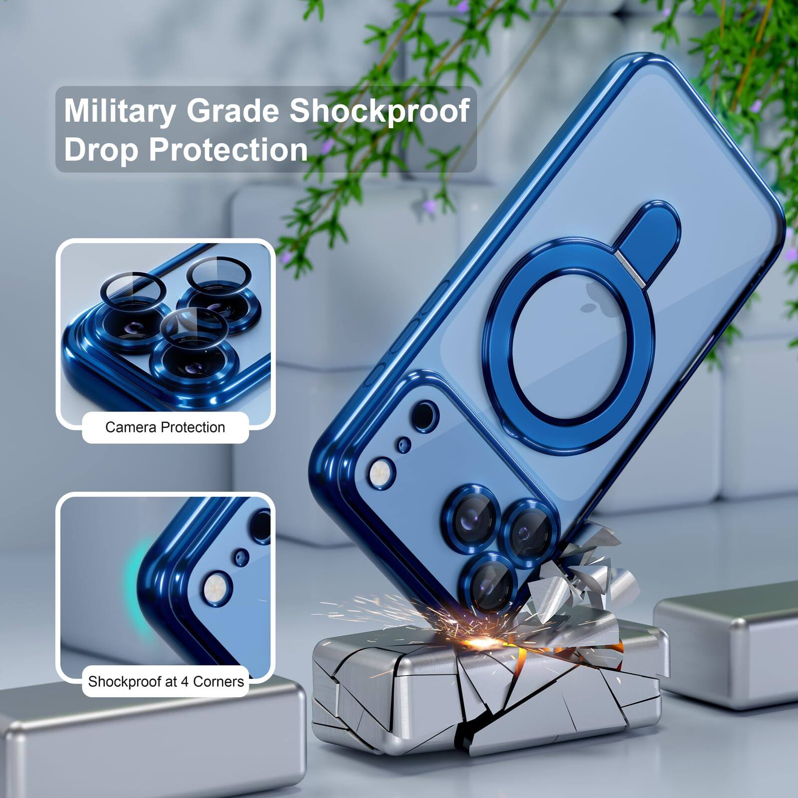 Military Grade Shockproof Drop Protection  
Camera Protection  
Shockproof at 4 Corners