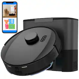 bObsweep - UltraVision Self-Empty Robot Vacuum & Mop, 180-Day Capacity, 8000 Pa Suction, Object-aware Tech - Carbon Steel