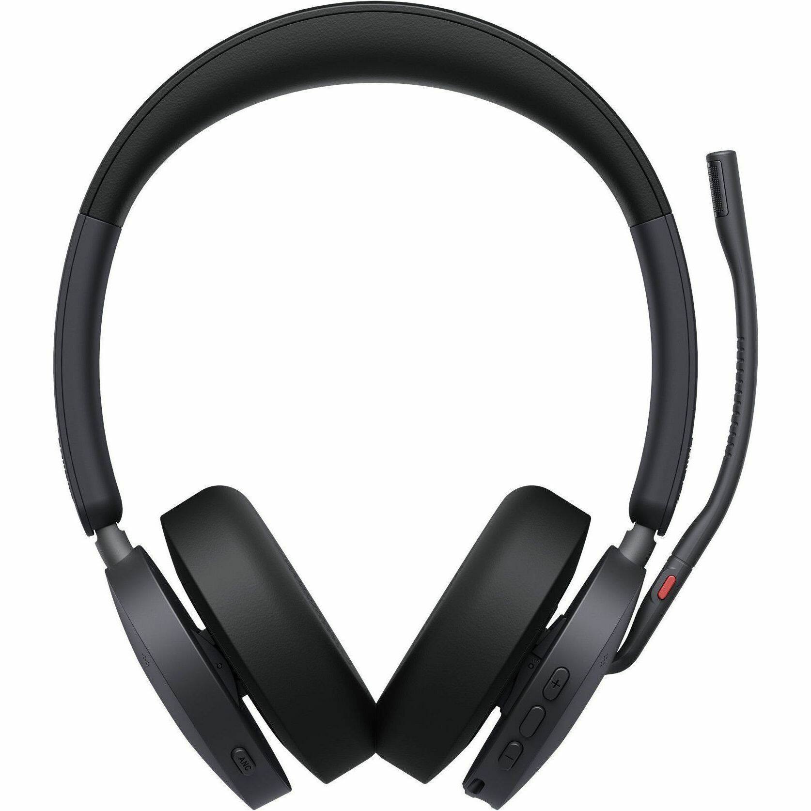 Alt View 8. Yealink - Yealink WH68 Headset - Stereo - Wireless - Bluetooth/DECT - 607 ft - 20 Hz to 20 kHz - Behind-the-head - Binaural - Black.
