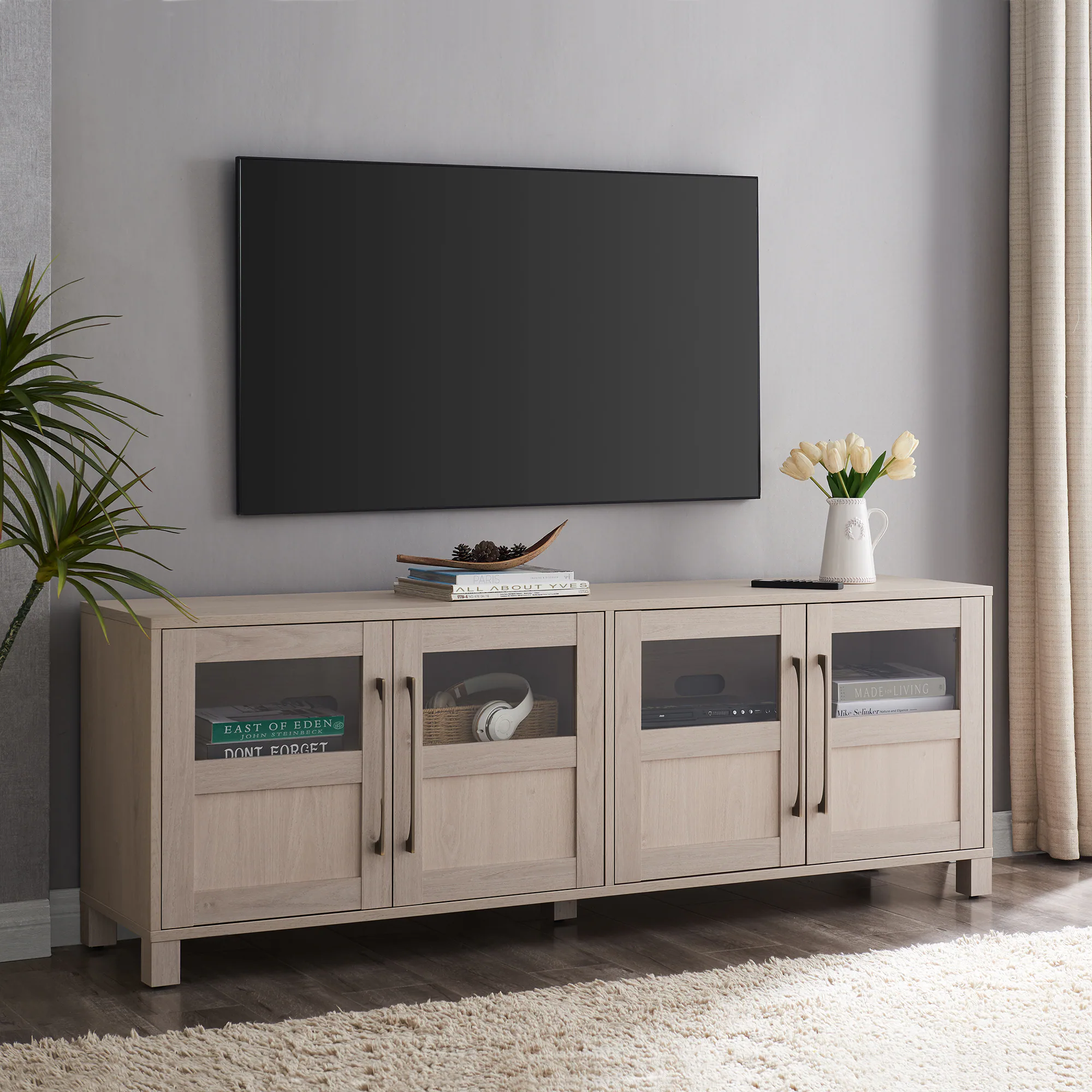 Alt View 35. Camden&Wells - Holbrook TV Stand Fits Most TVs up to 75 inches - Alder White.