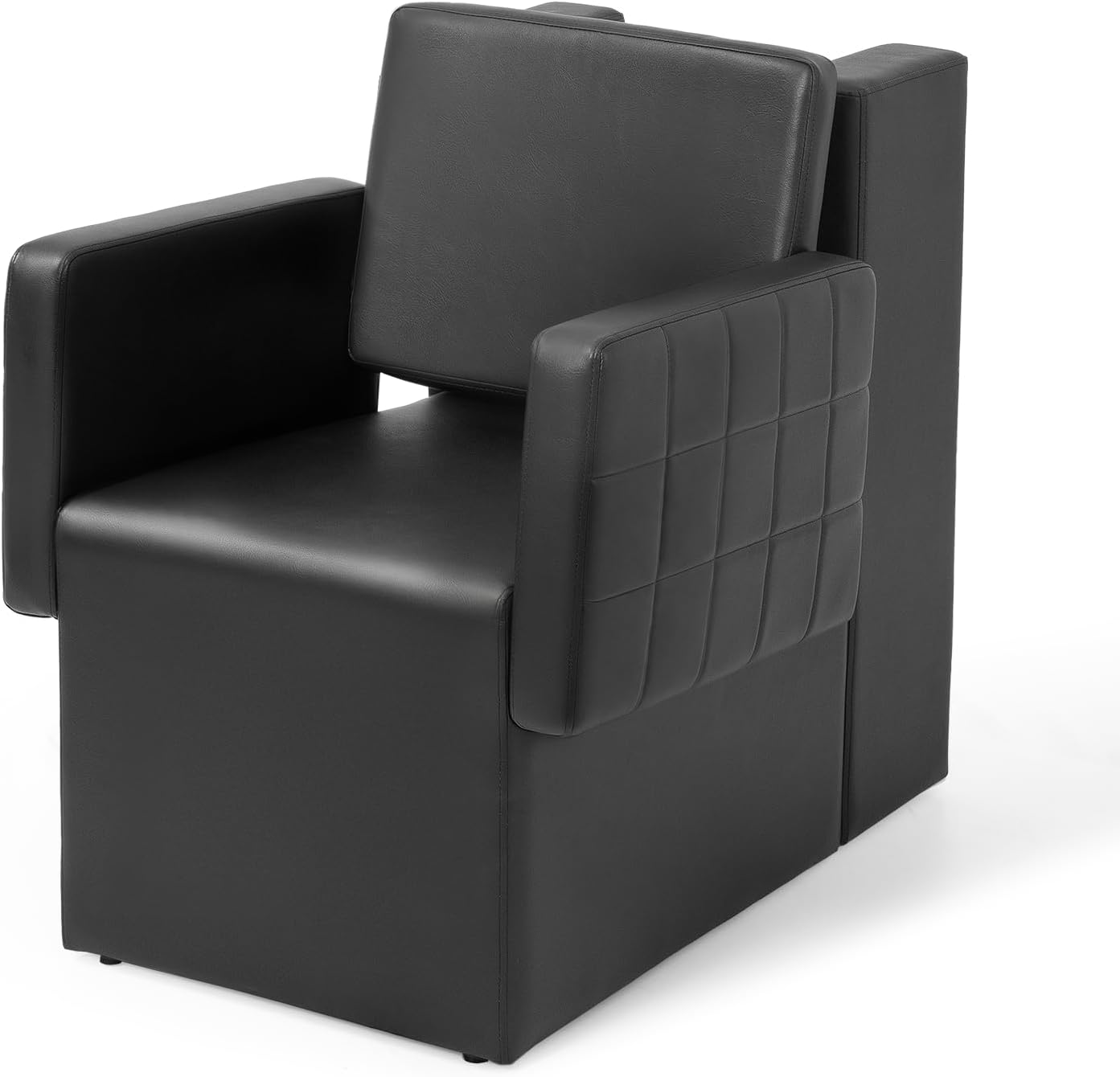 Winado - Heavy Duty Salon Dryer Chair Professional Barber Chair with Elegant Stitched Patterns & Built-in Dryer Space & Wide seat - Black