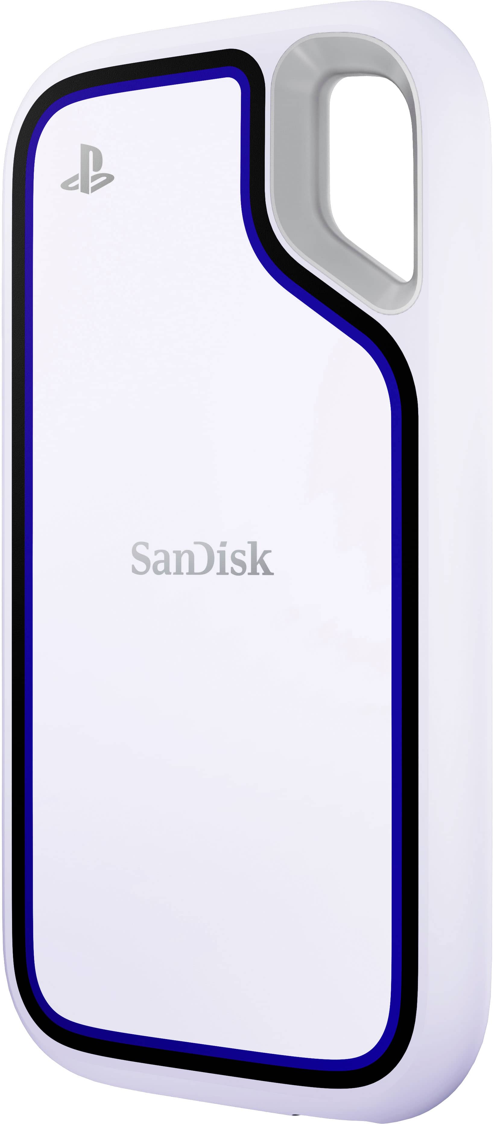 Angle. SanDisk - Extreme Game Drive for PlayStation5 2TB External USB Type C Portable SSD - White.