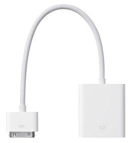Apple - Dock Connector to VGA Adapter (30-pin) - White