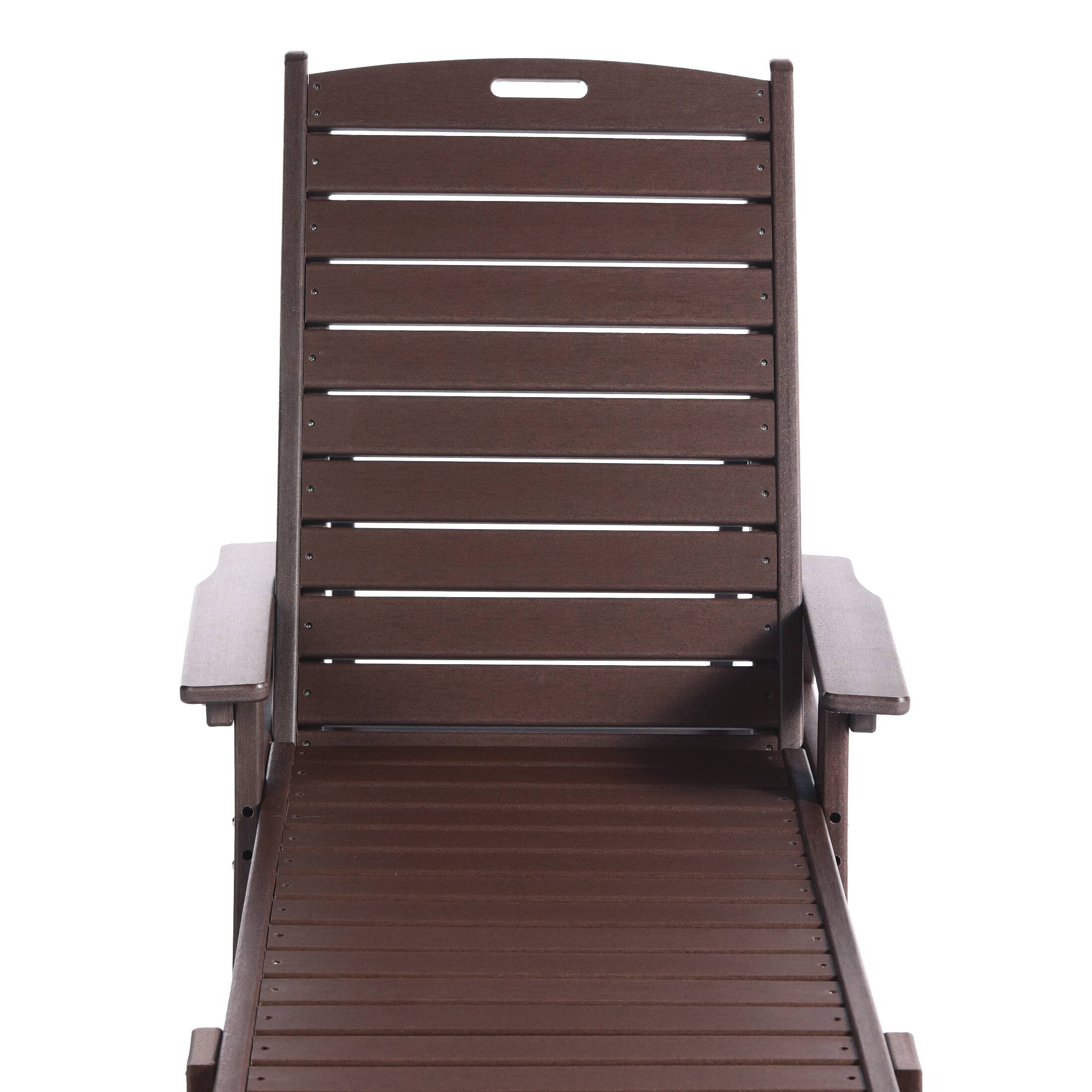 Alt View 2. WestinTrends - WestinTrends Malibu Poly Reclining Chaise Lounge - Dark Brown.