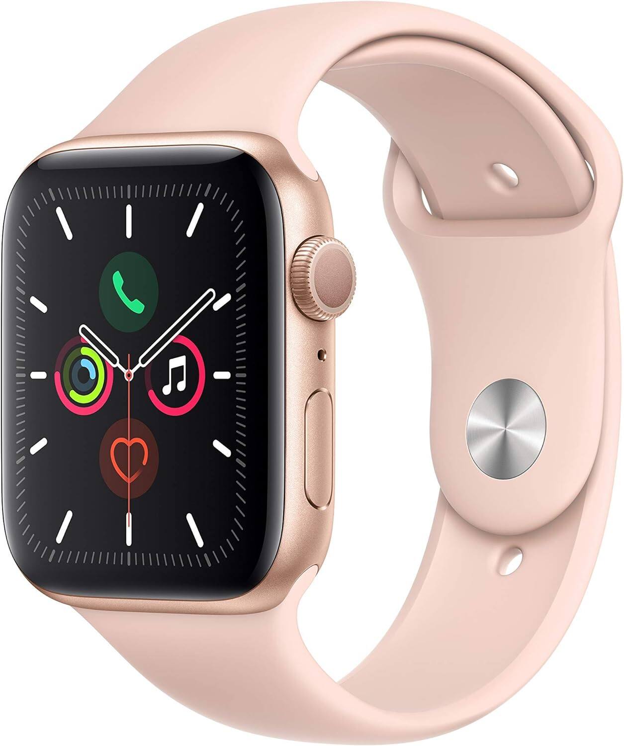 Refurbished Excellent - Apple Refurbished Watch Series 5 Aluminum 44mm A2093 (GPS Only, No Cellular) - Gold - (2019)