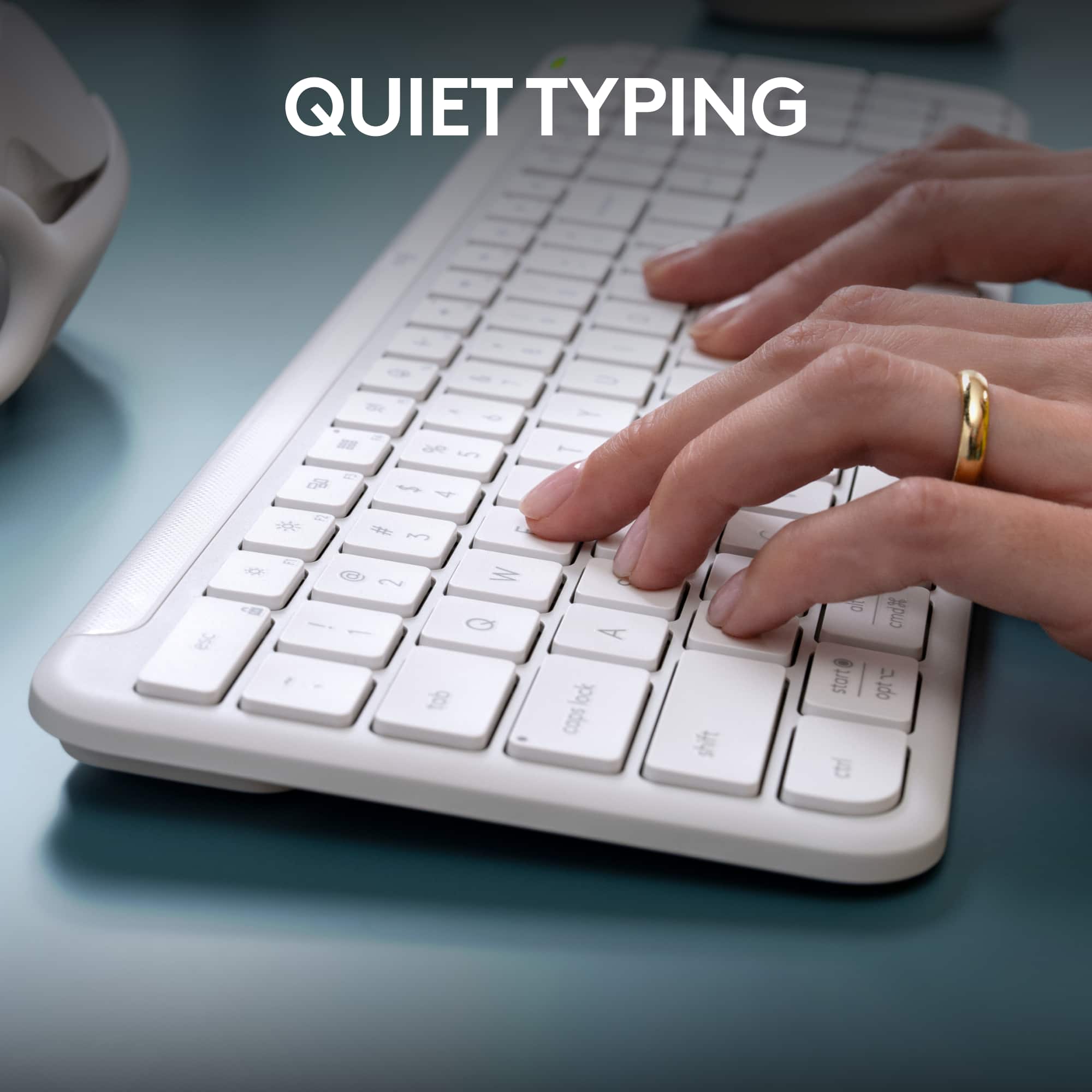 QUIET TYPING esc a 5 D 2i ~ 4 C 3 - JOe W 2 <B i 1 Q, tob T A lock cops u b cda stort