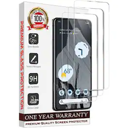 Entronix - Clear Screen Protector For Pixel 8 - 3-Piece Combo - Transparent
