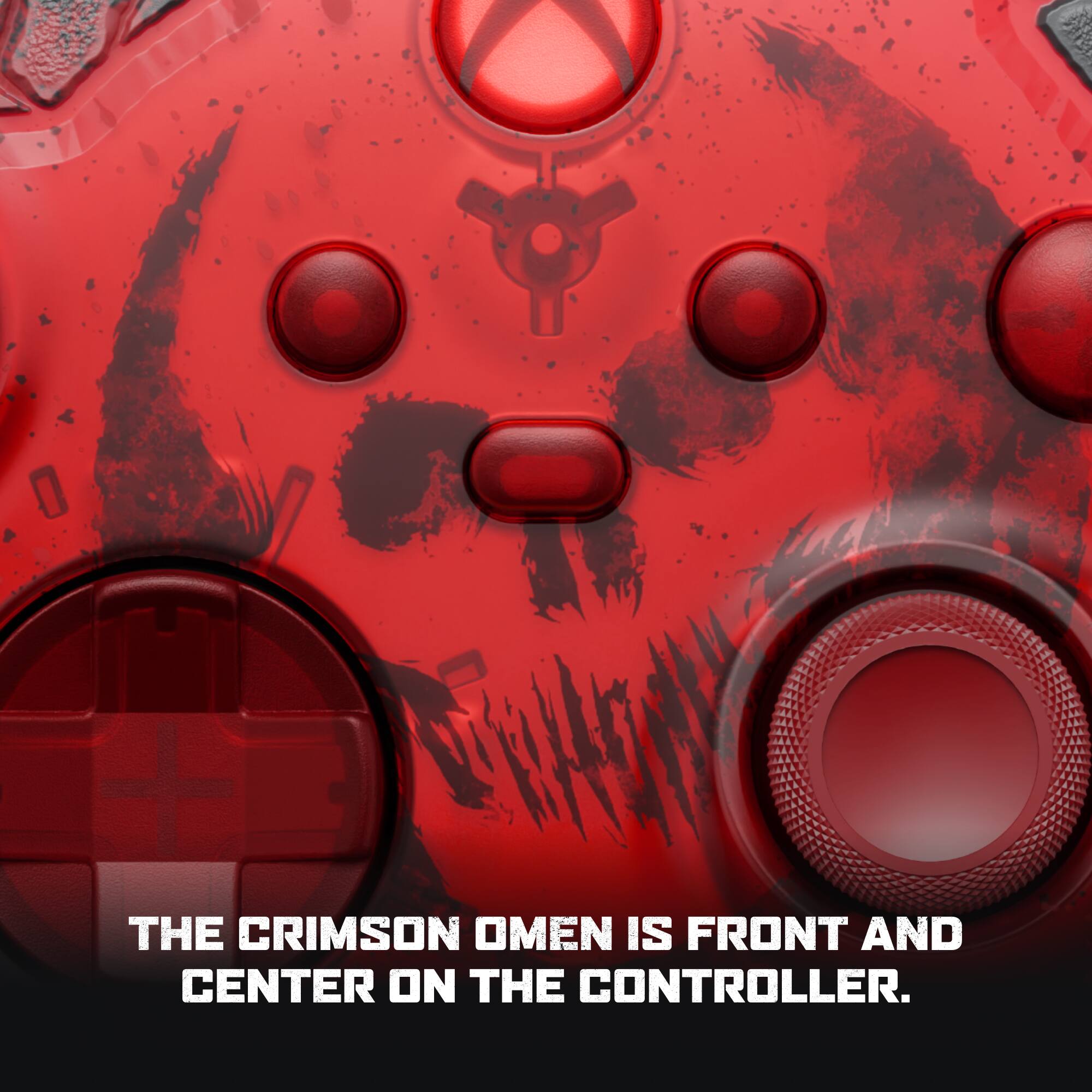 The Crimson Omen is front and center on the controller.