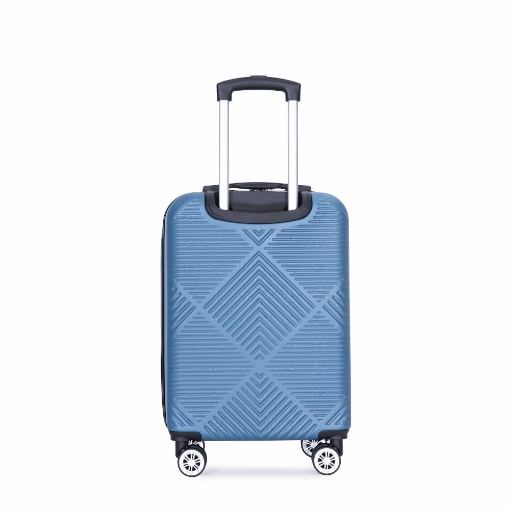 Alt View 1. Ropilly - Ropilly 4 Piece Hard Shell Luggage Set Blue Luggage Set with Spinner Wheels 14 Inch Cosmetic Train Case - Blue.