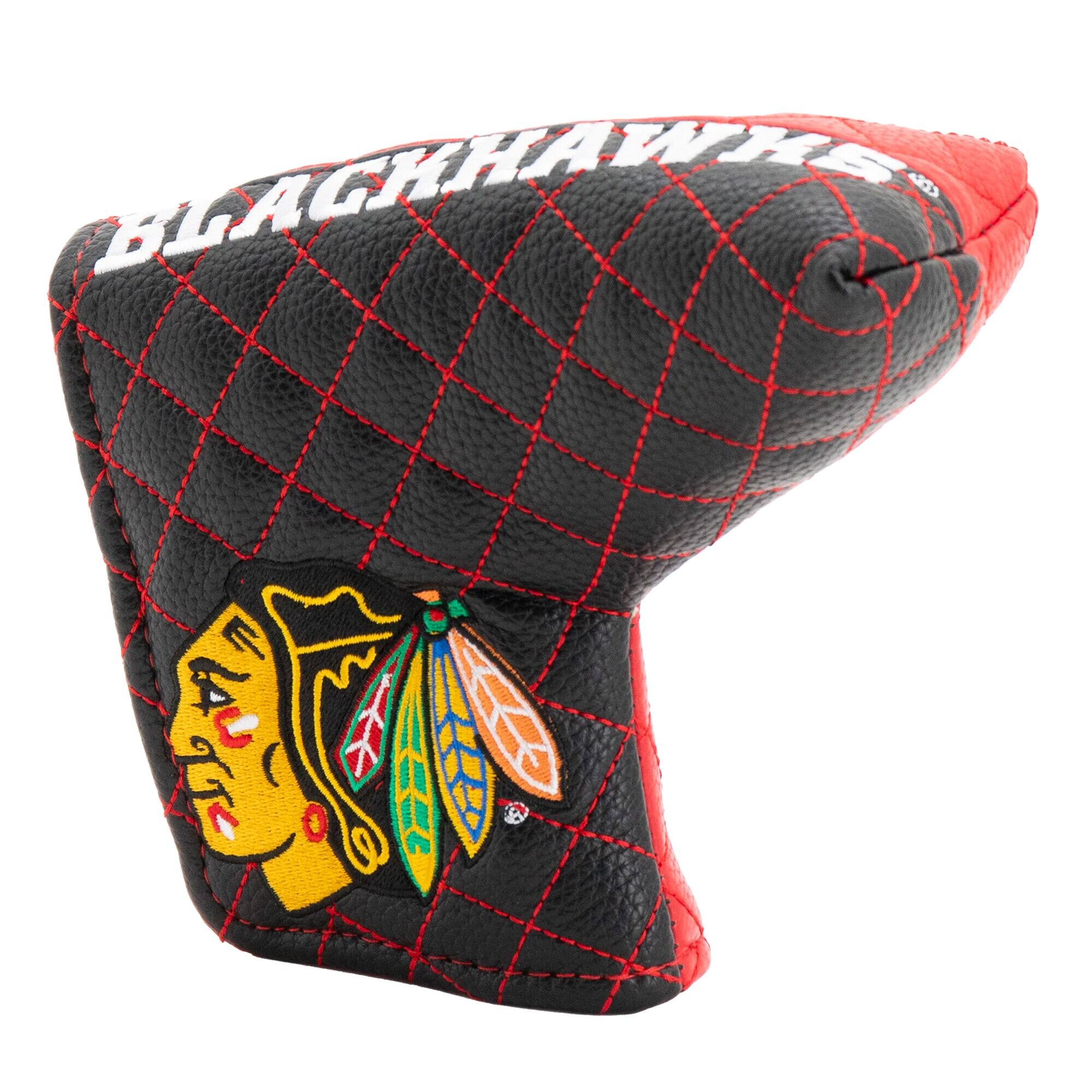 Alt View 2. Team Golf - Chicago Blackhawks Quilted Blade Putter Cover - Multicolor.