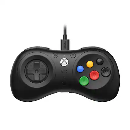 Front. 8BitDo - 8Bitdo M30 Wired Controller for Xbox Series X|S, Xbox One, and Windows with 6-Button Layout - Officially Licensed - Black.