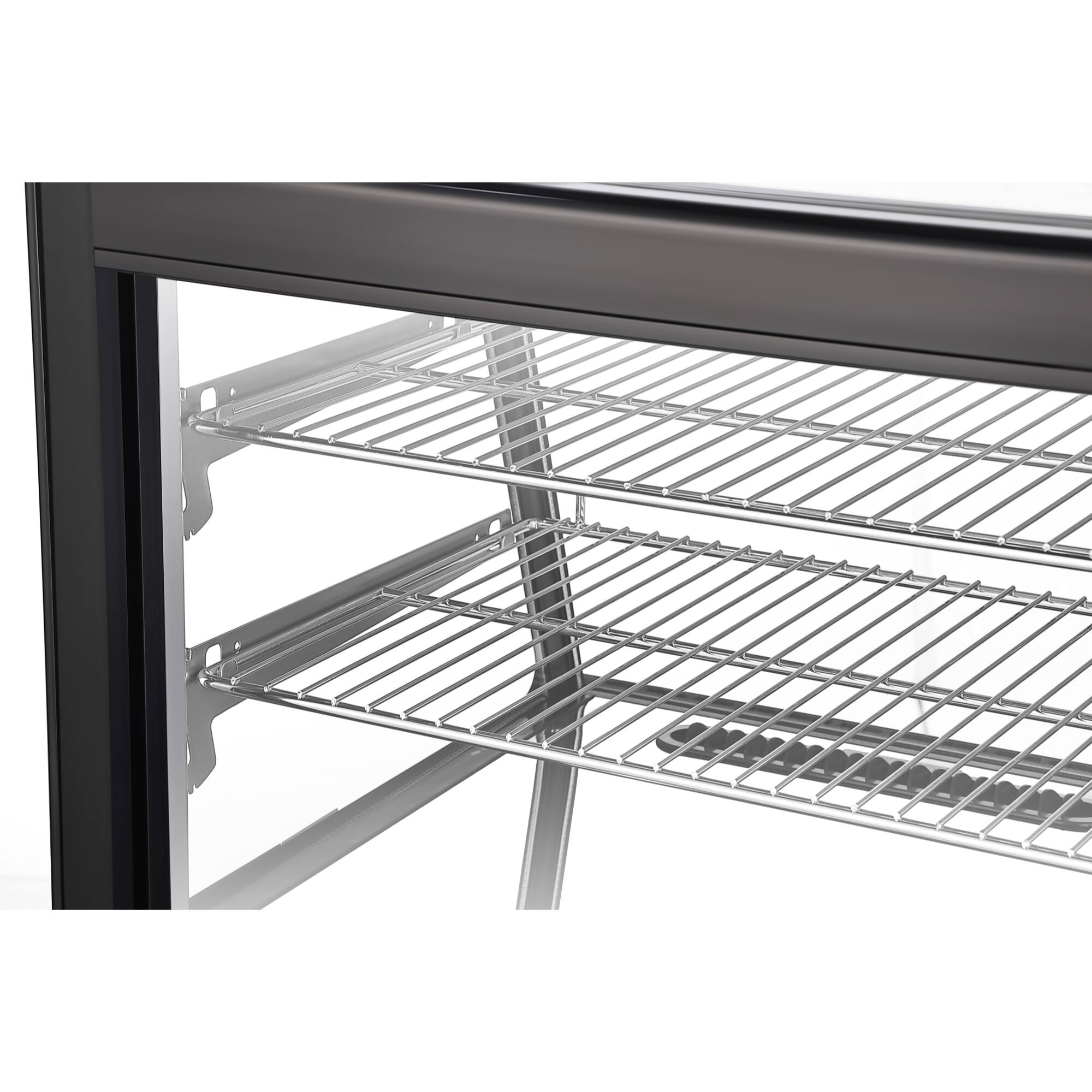 Alt View 4. Koolmore - 48 in. Drop-In Countertop Display Refrigerator in Black (DICDC-202-BK) - Stainless steel.