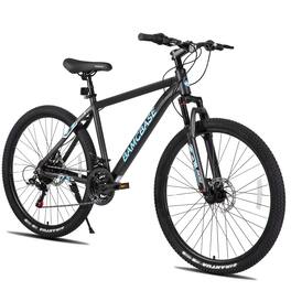 HILAND - BAMCBASE Mountain Bike 26 inch, 21-Speed Aluminum Alloy MTB with Suspension Fork, Bicycle for Men Women Adults - Black