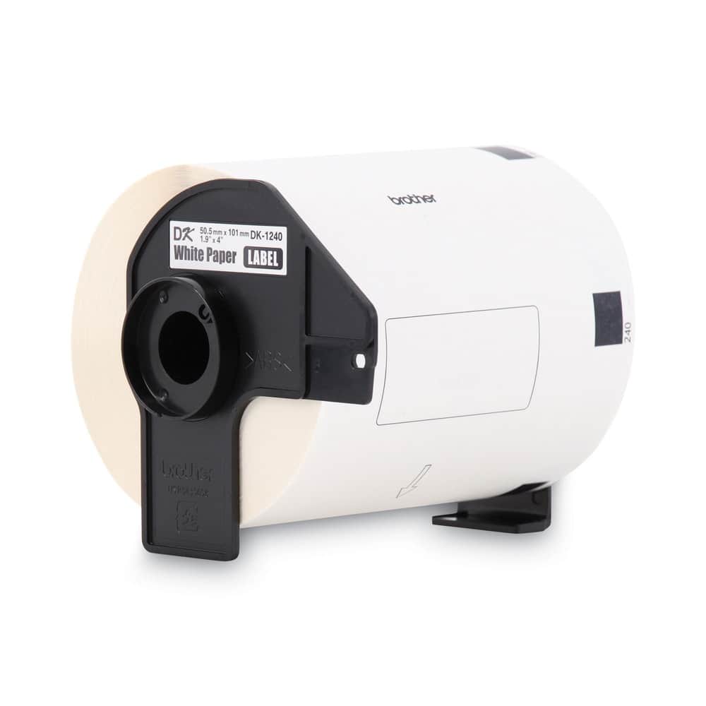 Brother - DK1240 1.9 in. x 4 in. Die-Cut Shipping Labels - (1-Roll) - White