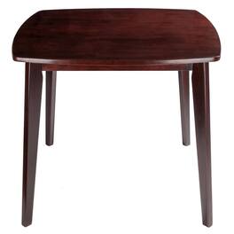 FurniFact - Square Dining Table – Compact Solid Wood Kitchen Table for Small Spaces - Walnut