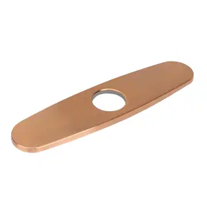 Front. Akicon - Akicon 10" Commercial Kitchen Sink Faucet Hole Cover Deck Plate Escutcheon in Copper - Copper.